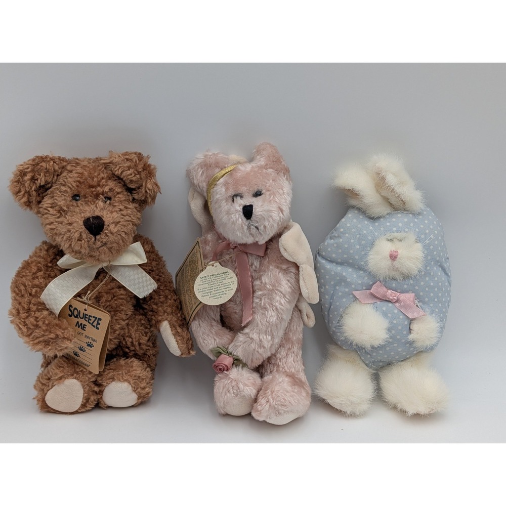 Boyds Bears‎ Honey Plush 8 Inch Non Working Dipper Easter Egg Rabbit Lot